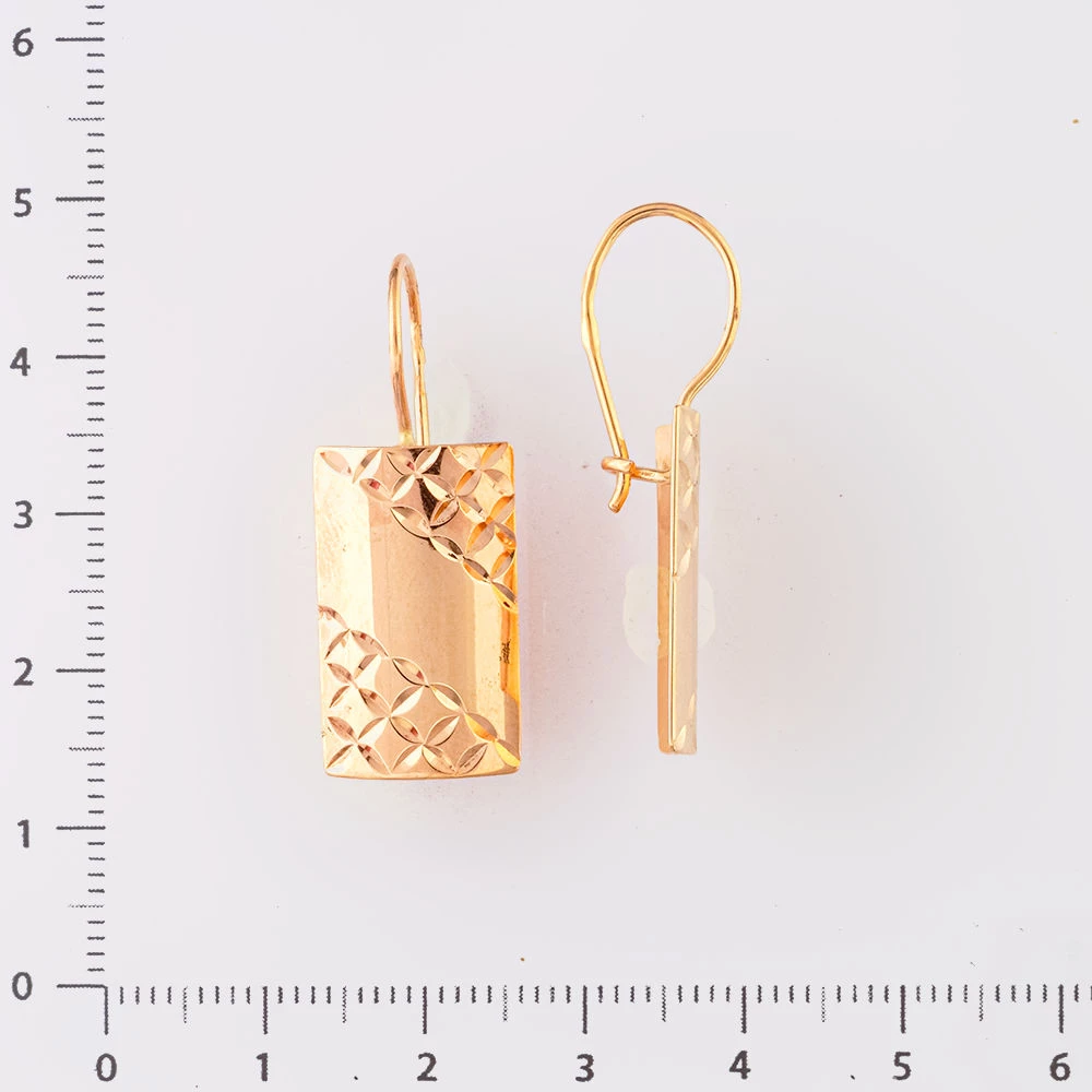 Серьги из красного золота 585 пробы