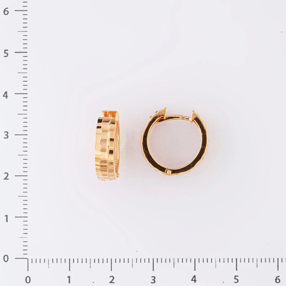 Серьги конго из красного золота 585 пробы