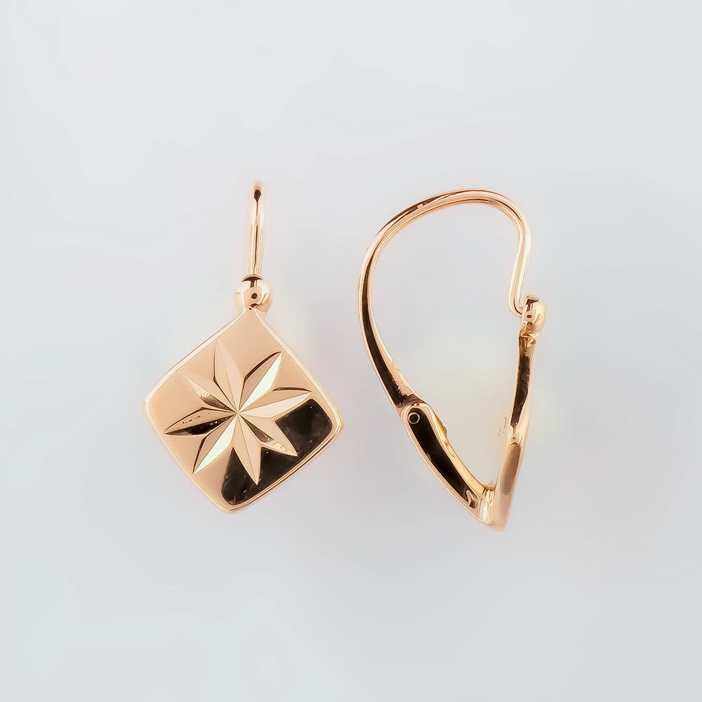 Серьги из красного золота 583 пробы