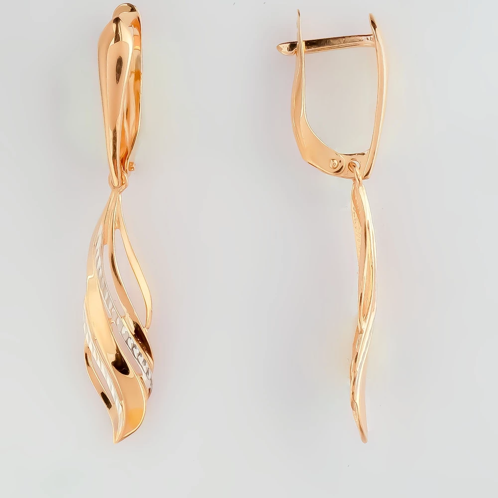 Серьги из красного золота 585 пробы