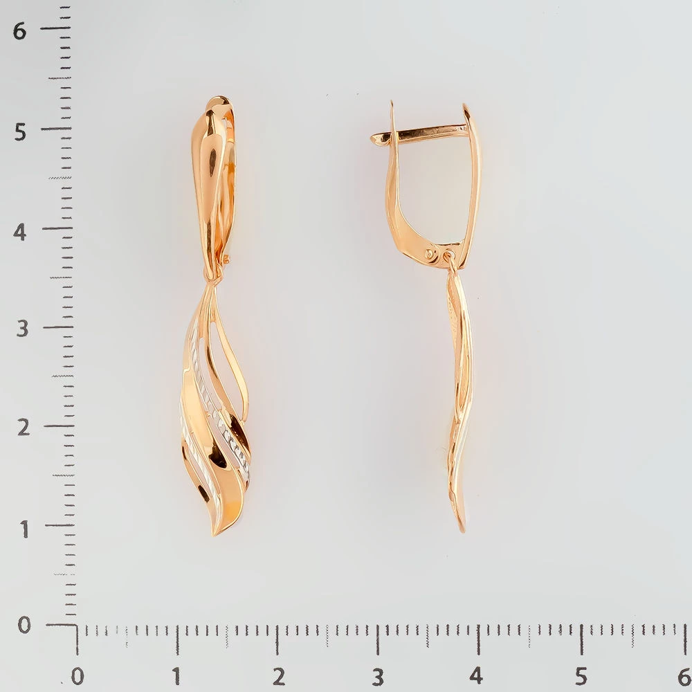 Серьги из красного золота 585 пробы