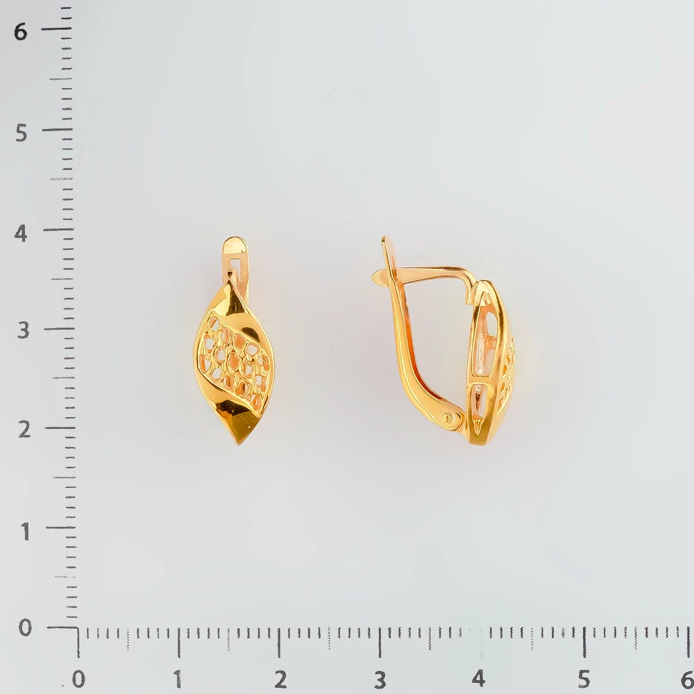 Серьги из красного золота 585 пробы
