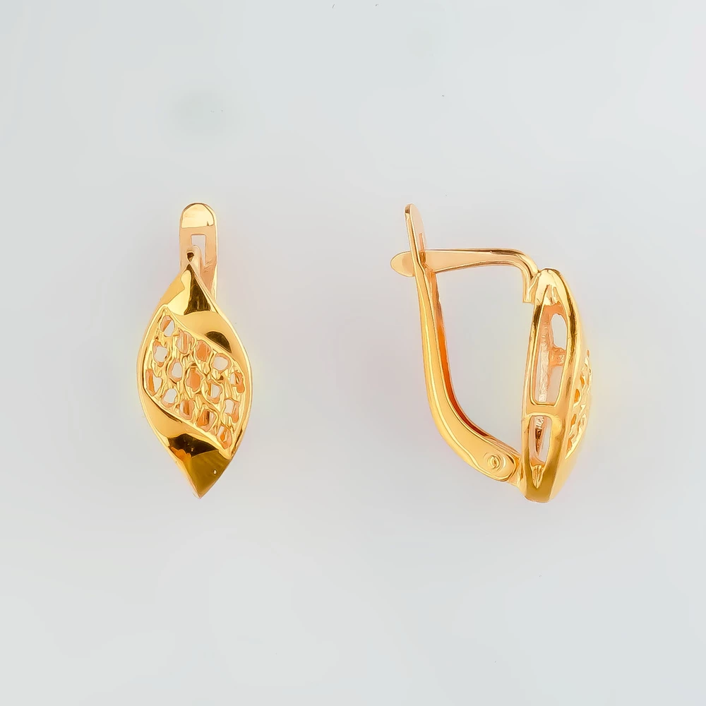 Серьги из красного золота 585 пробы