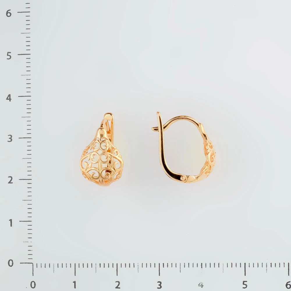Серьги из красного золота 585 пробы