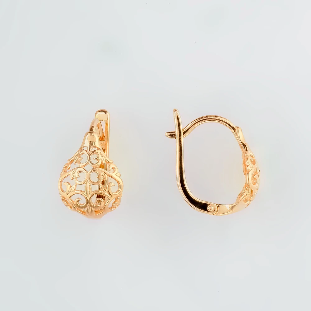 Серьги из красного золота 585 пробы
