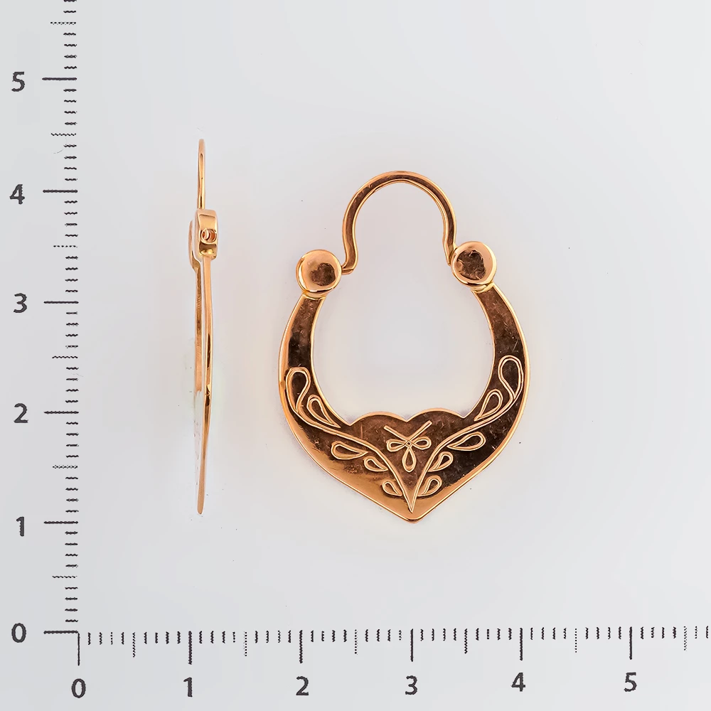 Серьги из красного золота 583 пробы