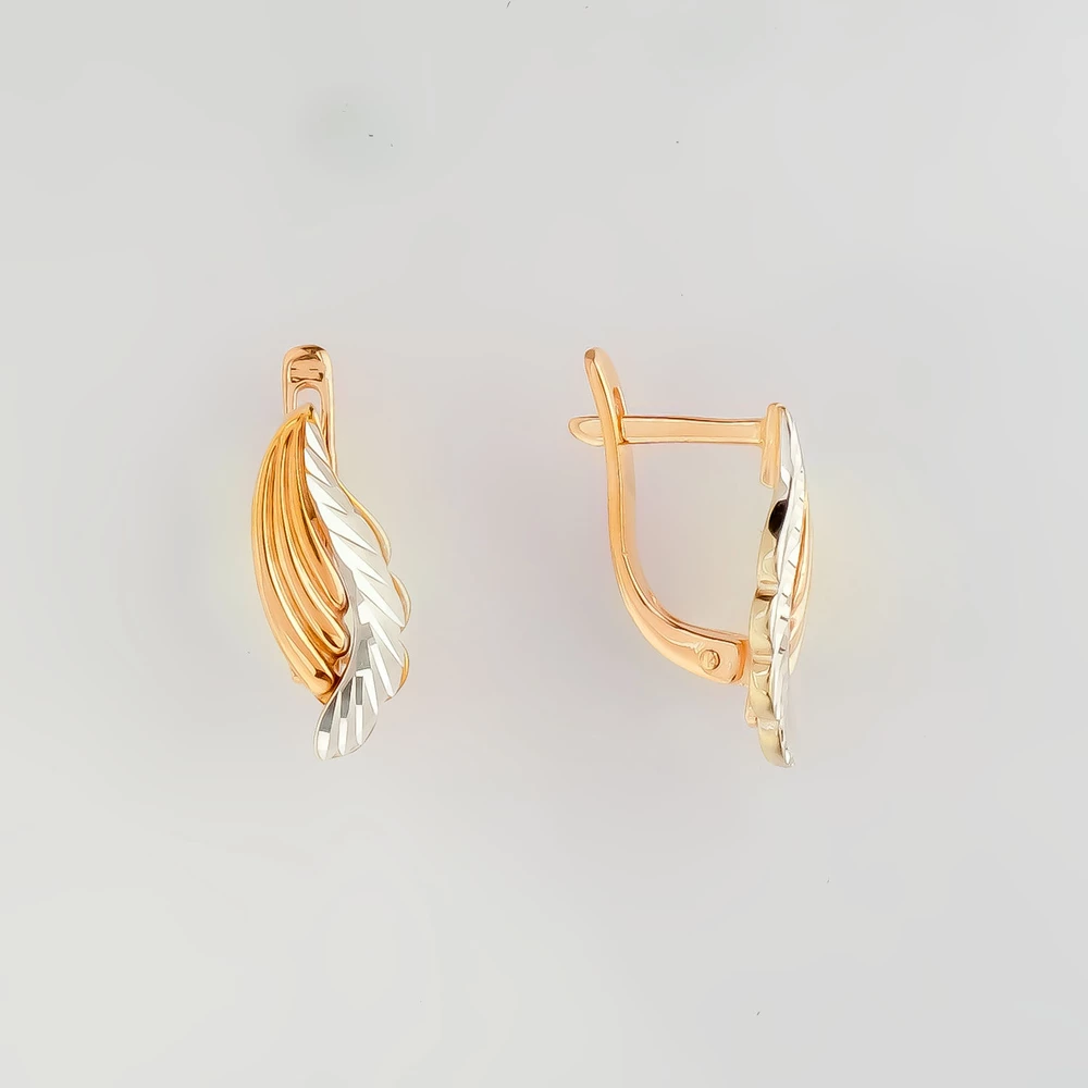 Серьги из красного золота 585 пробы