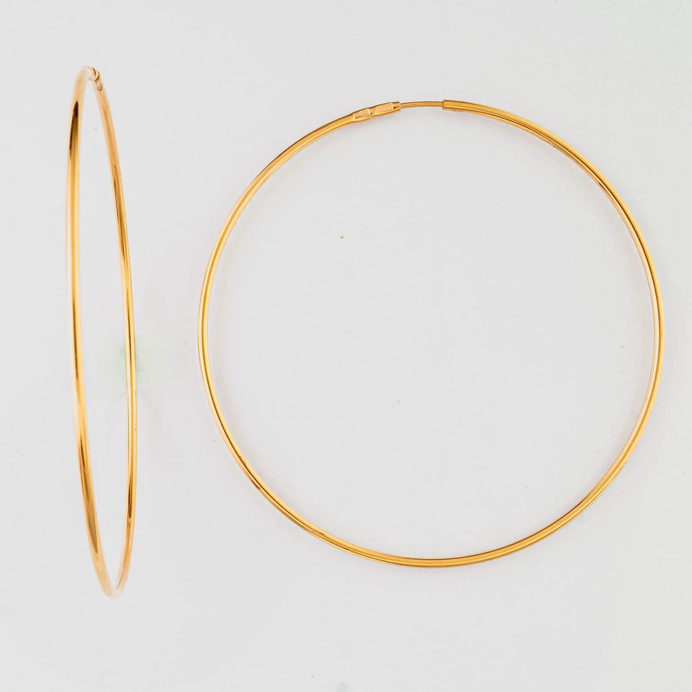 Серьги конго из красного золота 585 пробы