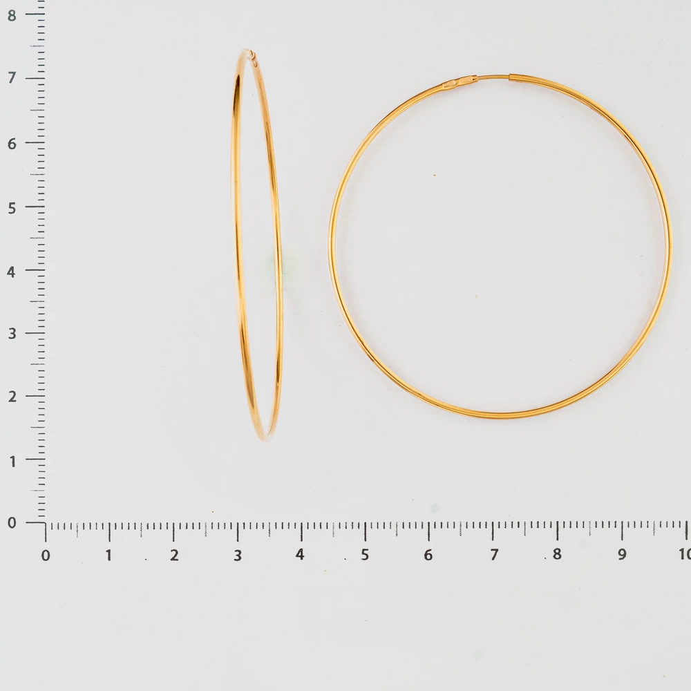 Серьги конго из красного золота 585 пробы