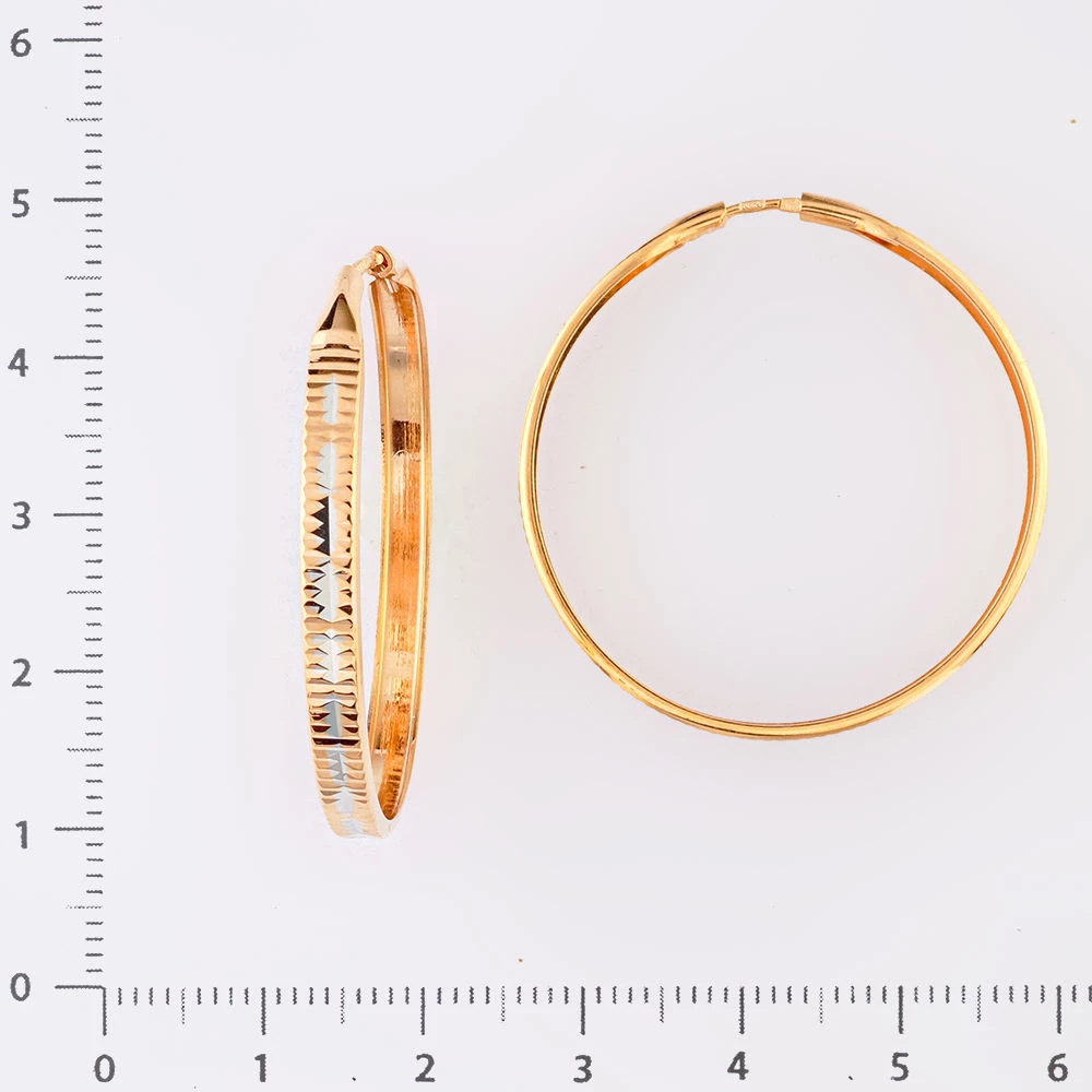 Серьги конго из красного золота 585 пробы