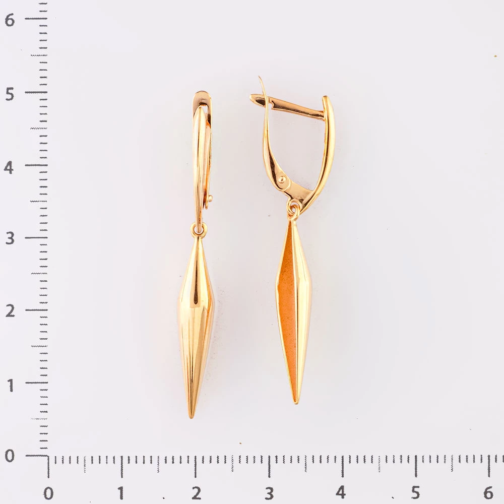 Серьги из красного золота 585 пробы