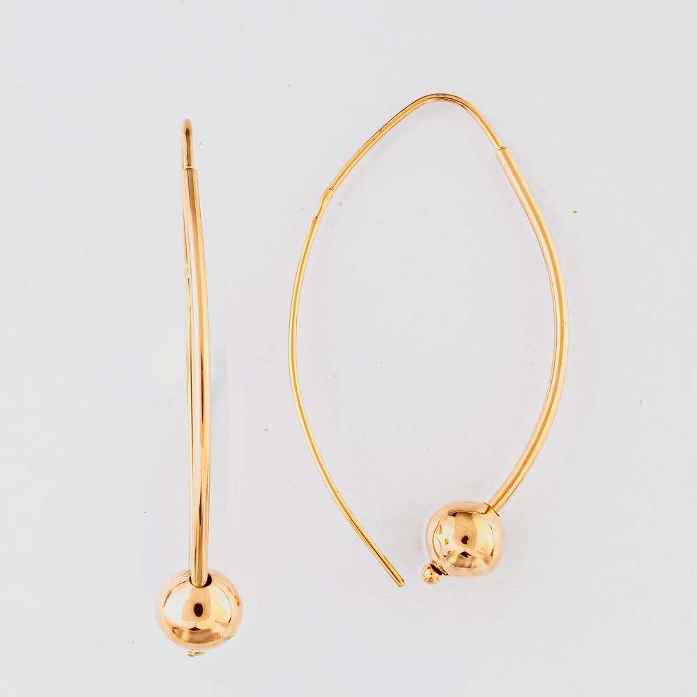 Серьги из красного золота 585 пробы