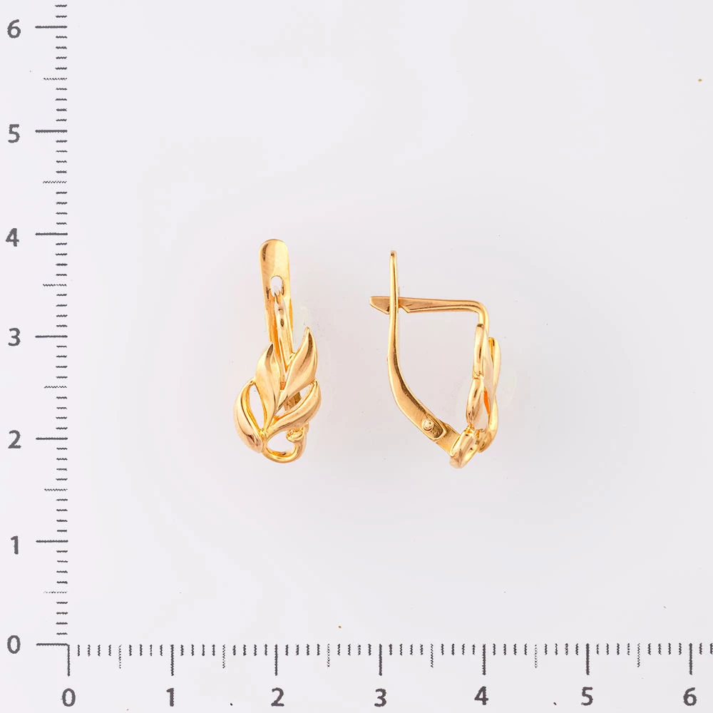Серьги из красного золота 585 пробы