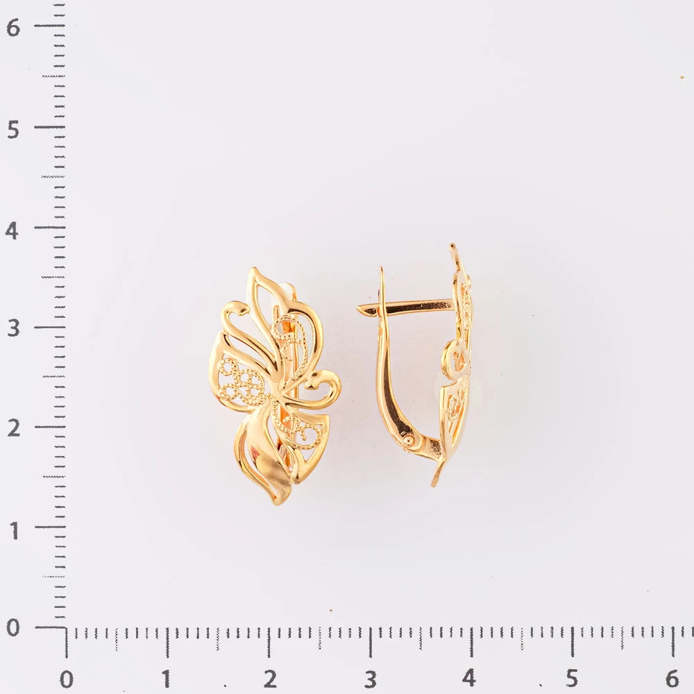 Серьги из красного золота 585 пробы