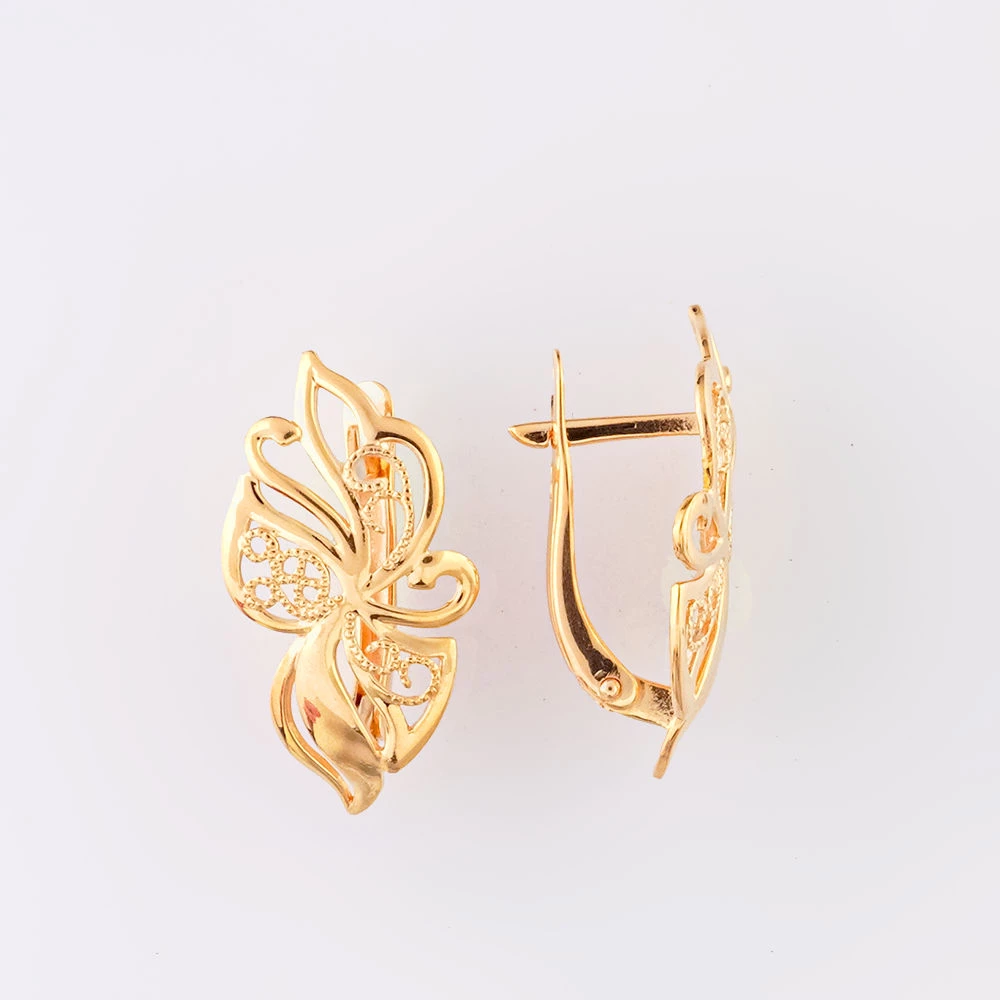 Серьги из красного золота 585 пробы