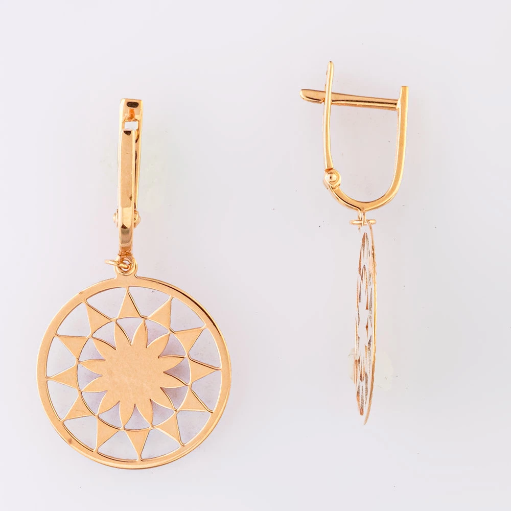 Серьги из красного золота 585 пробы