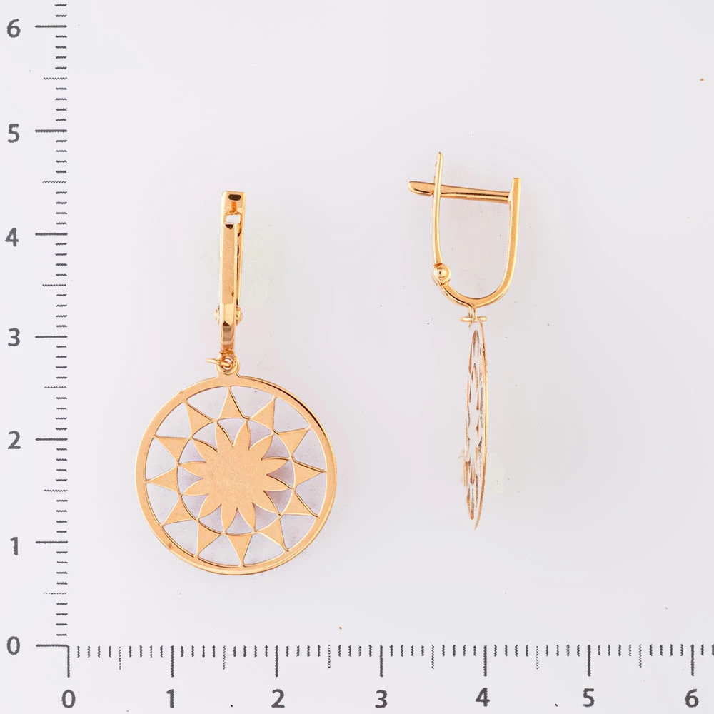 Серьги из красного золота 585 пробы