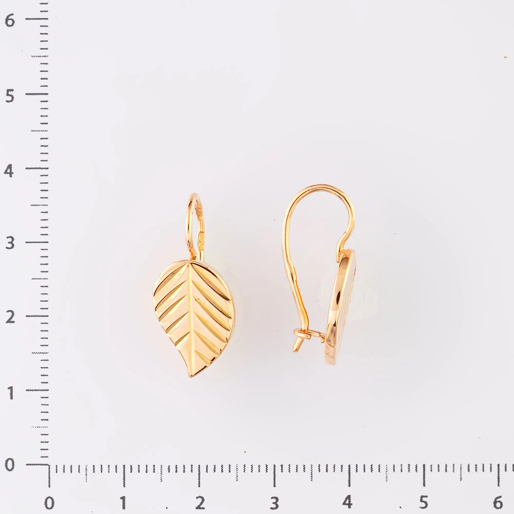 Серьги из красного золота 583 пробы