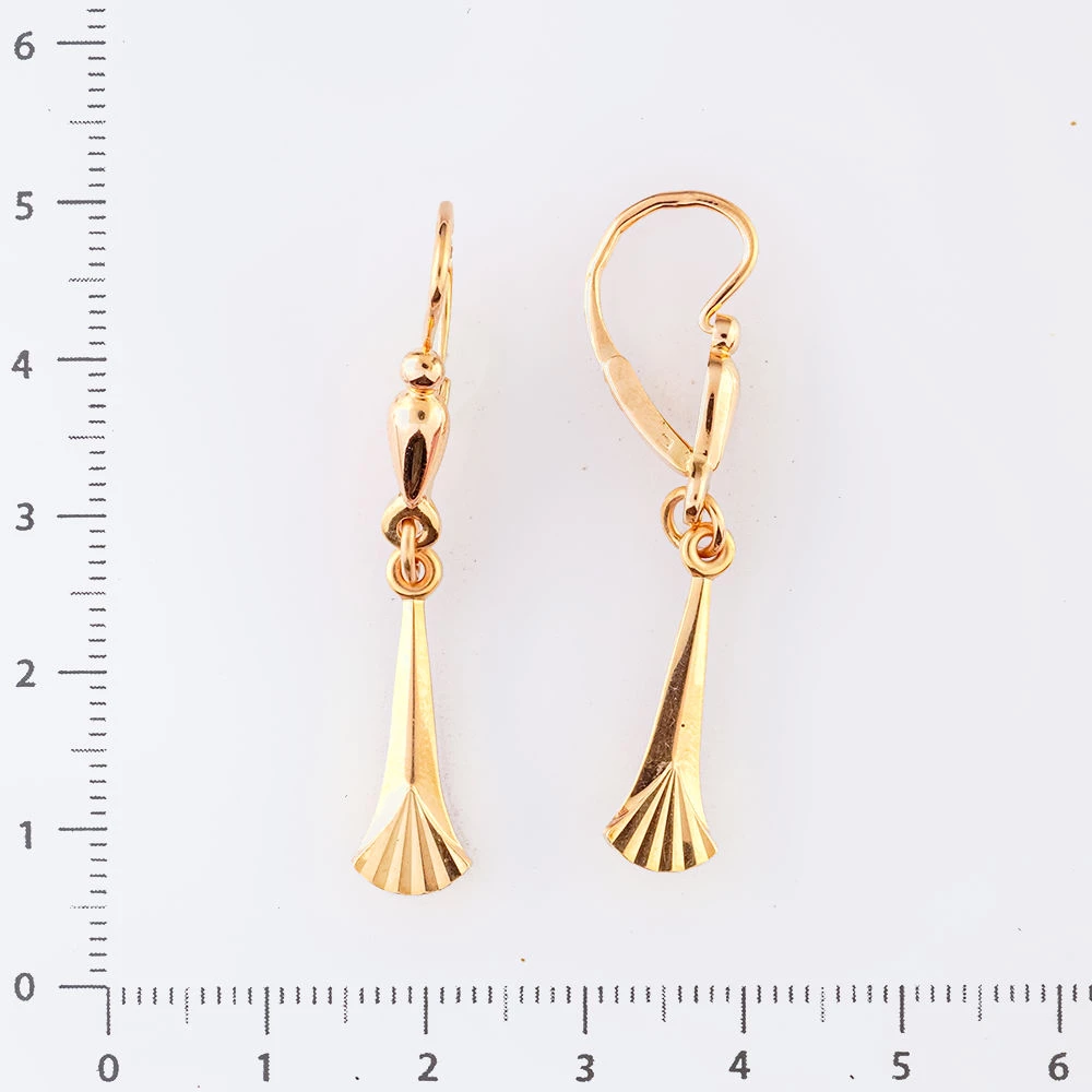 Серьги из красного золота 583 пробы