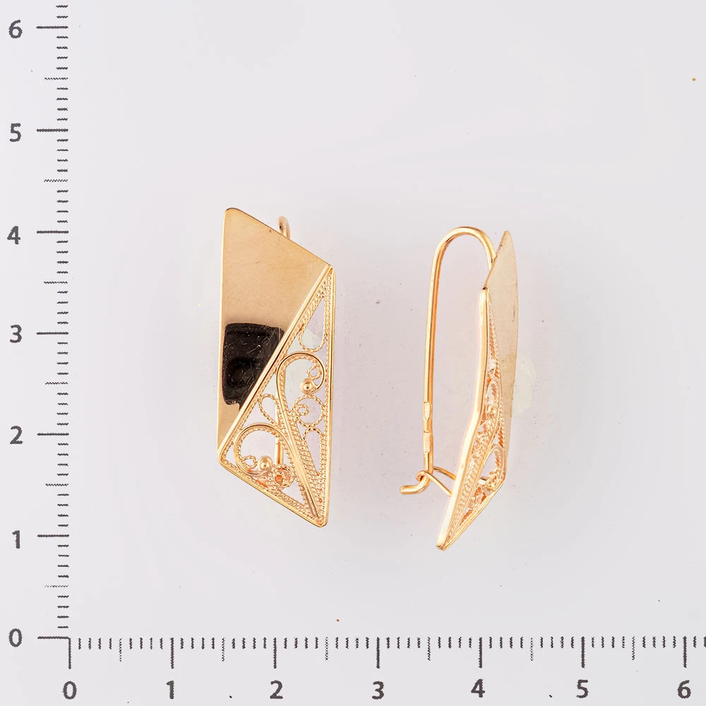 Серьги из красного золота 585 пробы