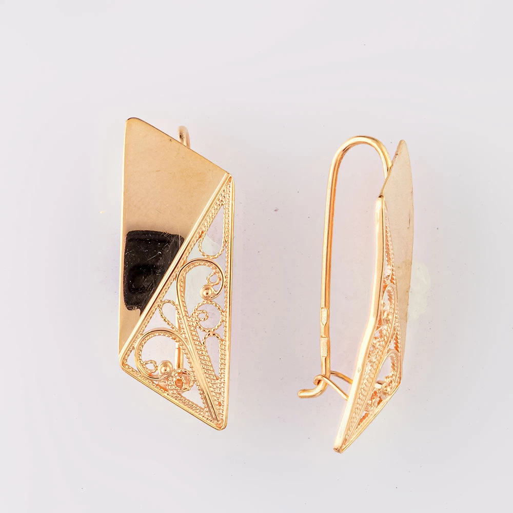 Серьги из красного золота 585 пробы