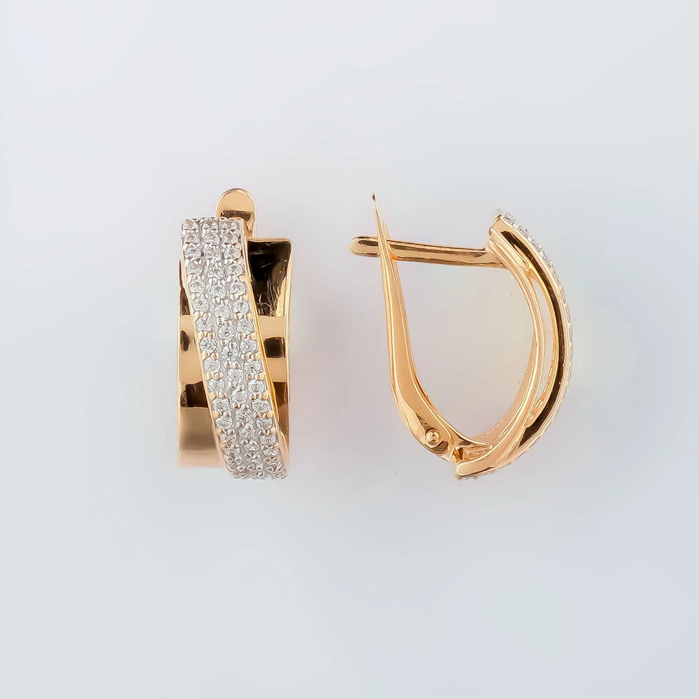 Серьги из красного золота 585 пробы