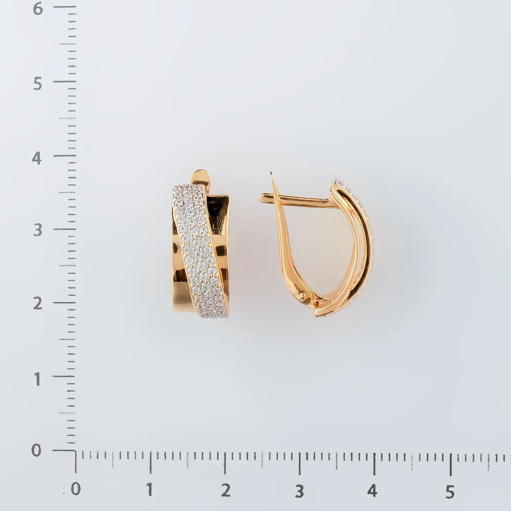 Серьги из красного золота 585 пробы