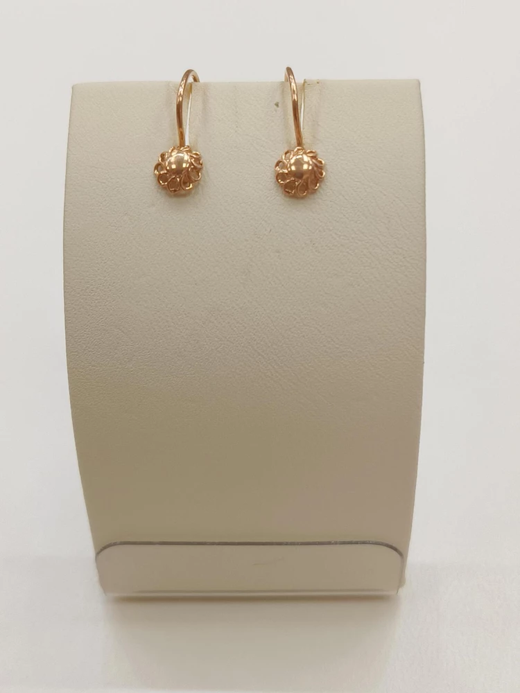 Серьги из красного золота 585 пробы