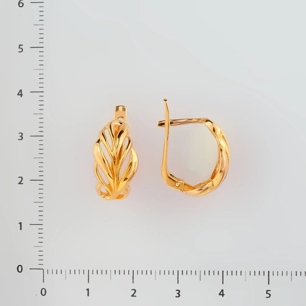 Серьги из красного золота 585 пробы