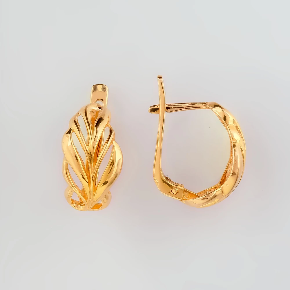 Серьги из красного золота 585 пробы