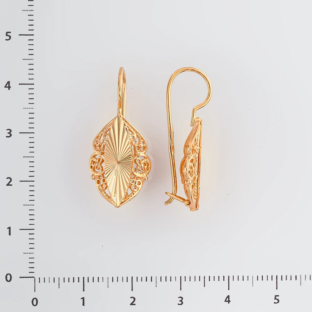 Серьги из красного золота 585 пробы