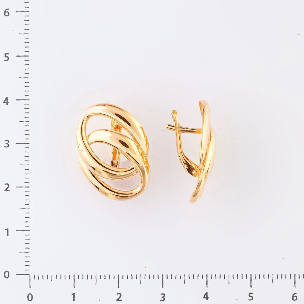 Серьги из красного золота 585 пробы