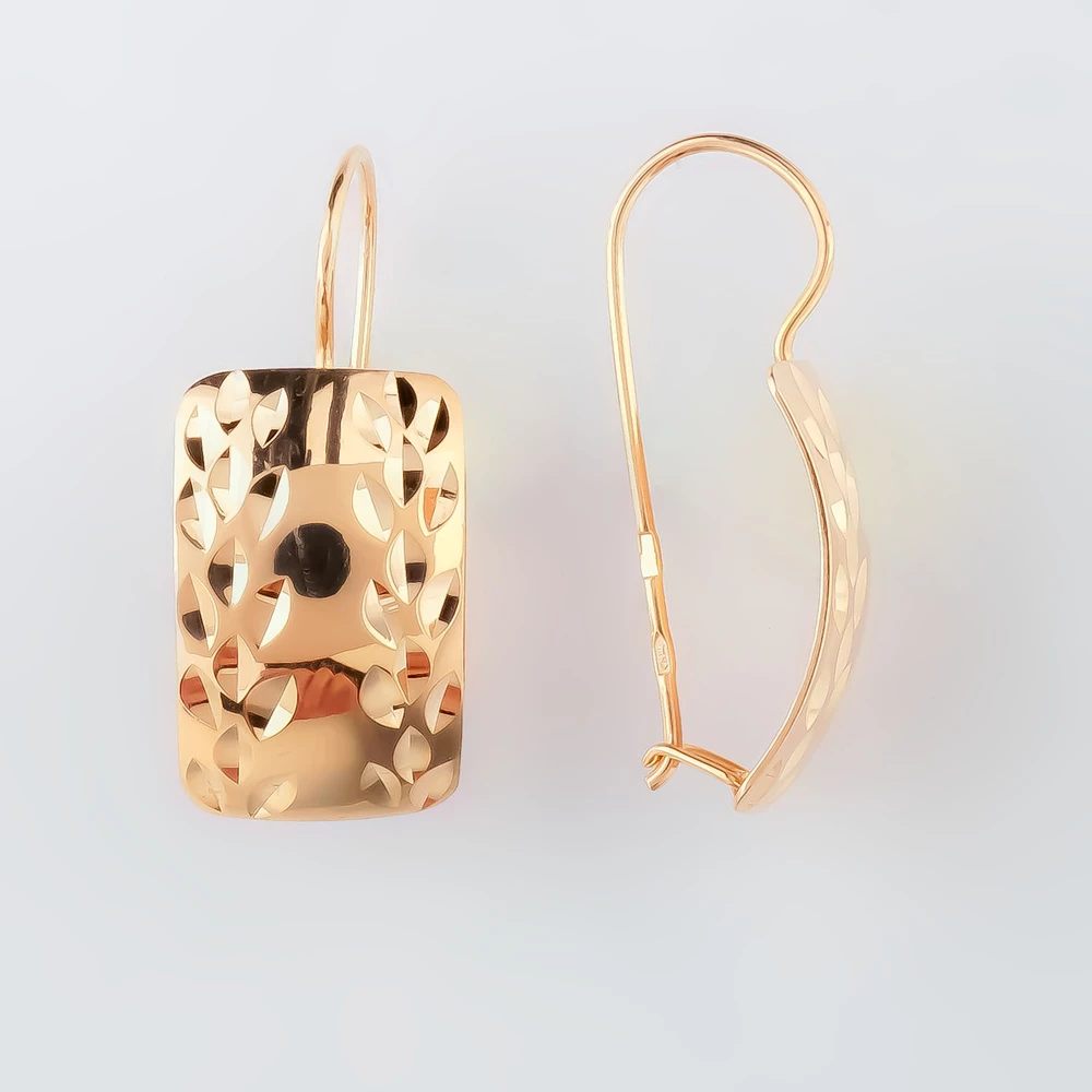Серьги из красного золота 585 пробы