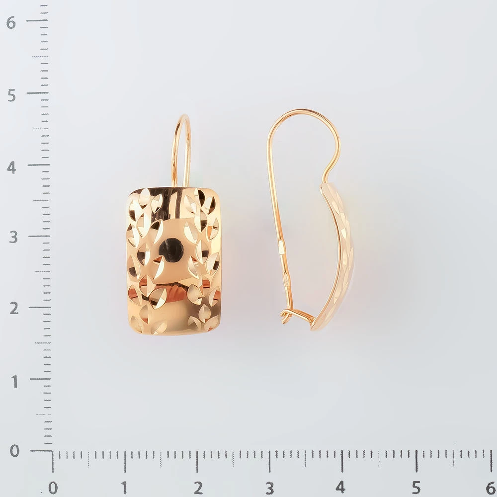 Серьги из красного золота 585 пробы