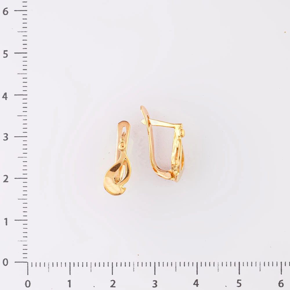 Серьги из красного золота 585 пробы