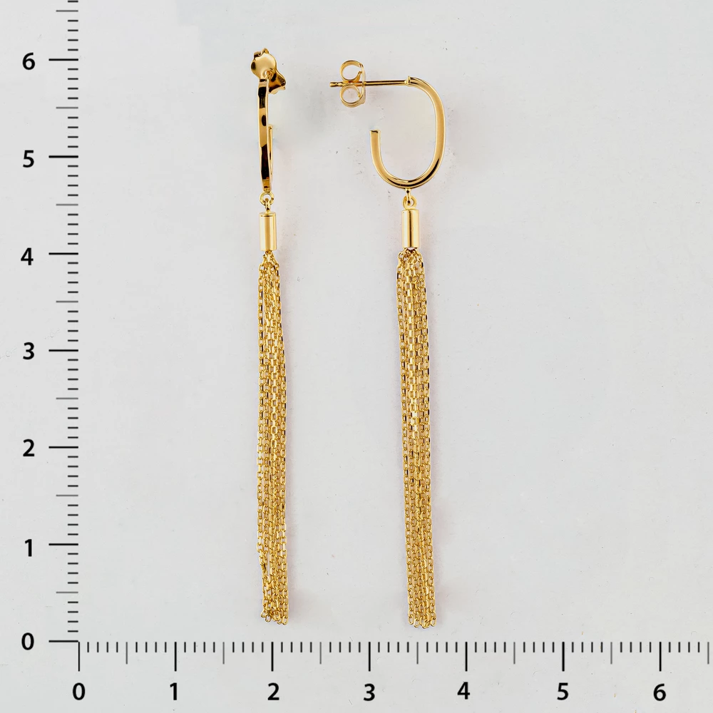 Серьги из желтого золота 585 пробы