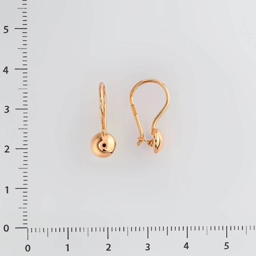 Серьги из красного золота 583 пробы
