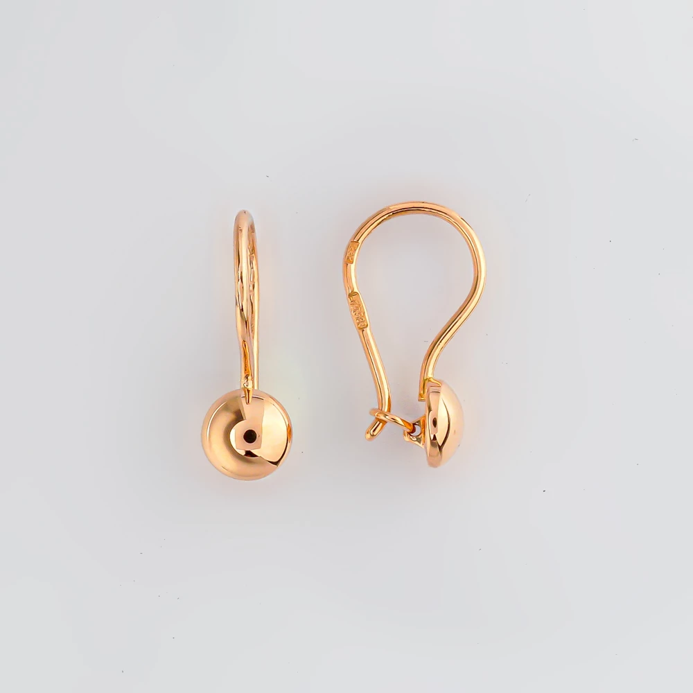 Серьги из красного золота 583 пробы
