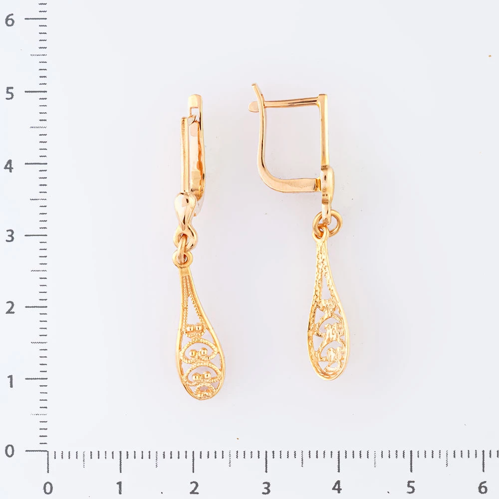 Серьги из красного золота 583 пробы