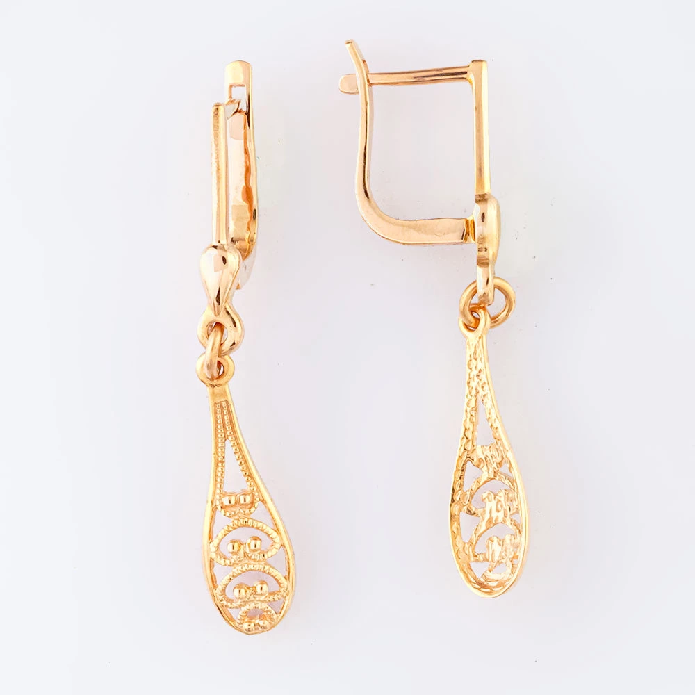 Серьги из красного золота 583 пробы