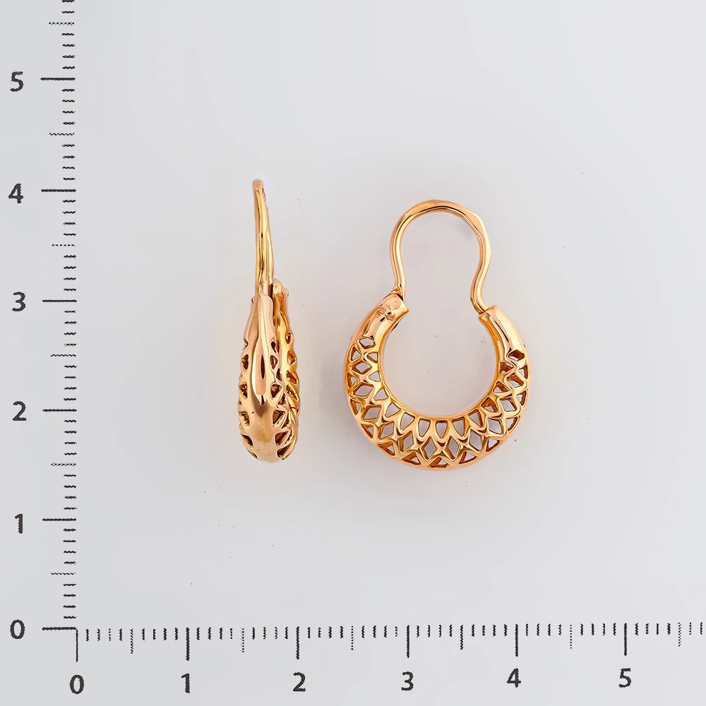 Серьги из красного золота 583 пробы
