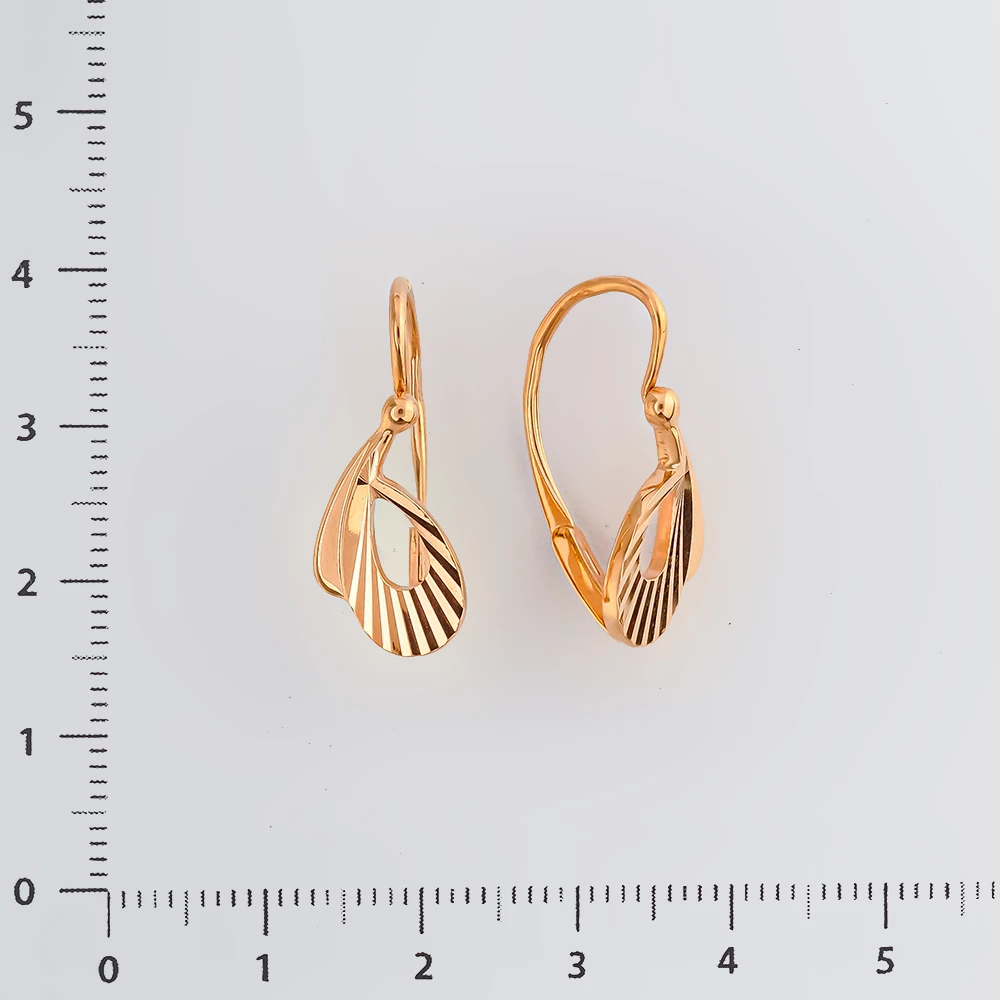 Серьги из красного золота 585 пробы