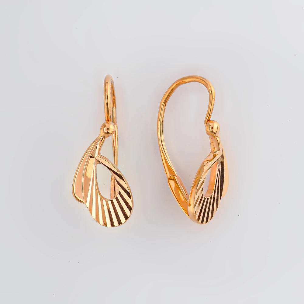 Серьги из красного золота 585 пробы