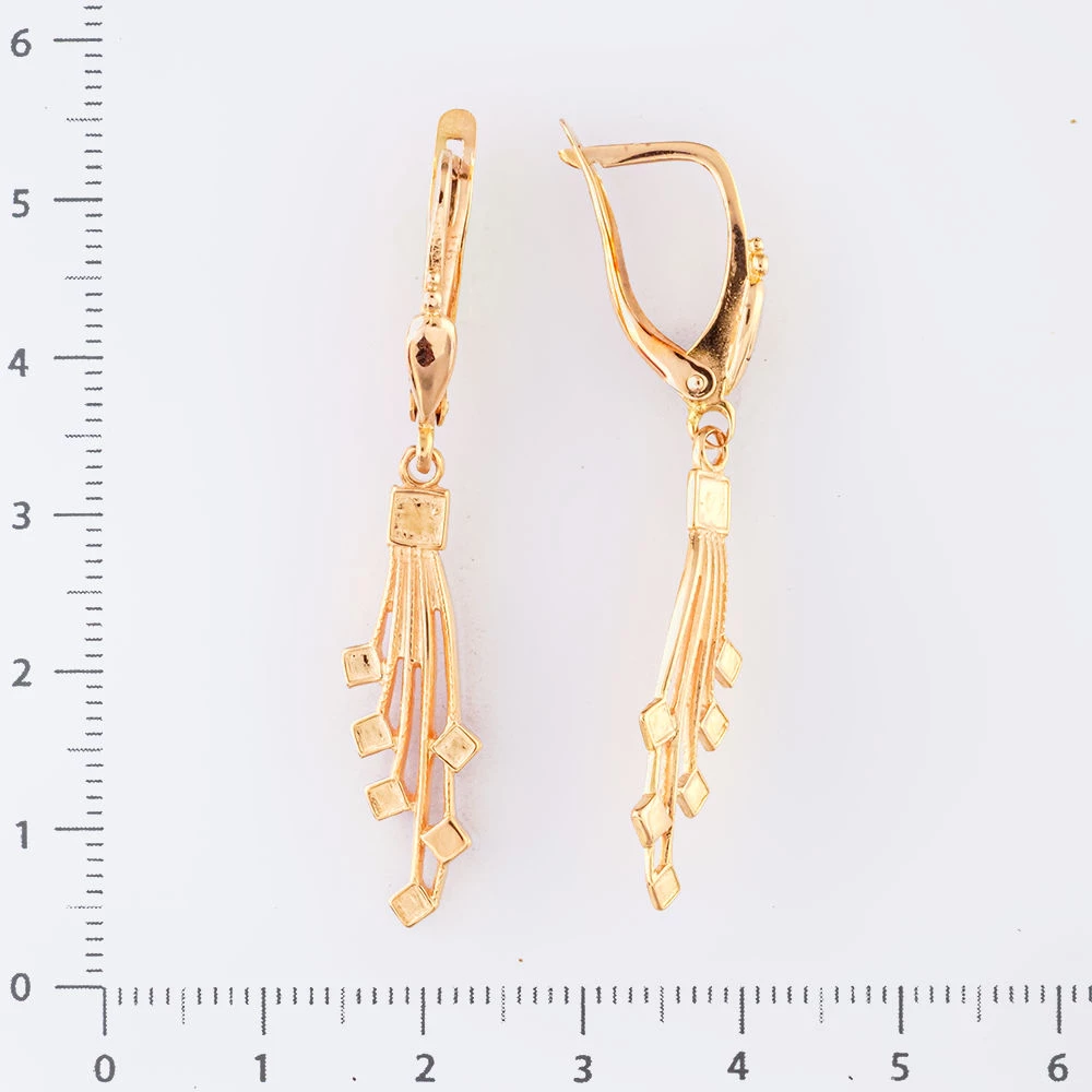 Серьги из красного золота 585 пробы