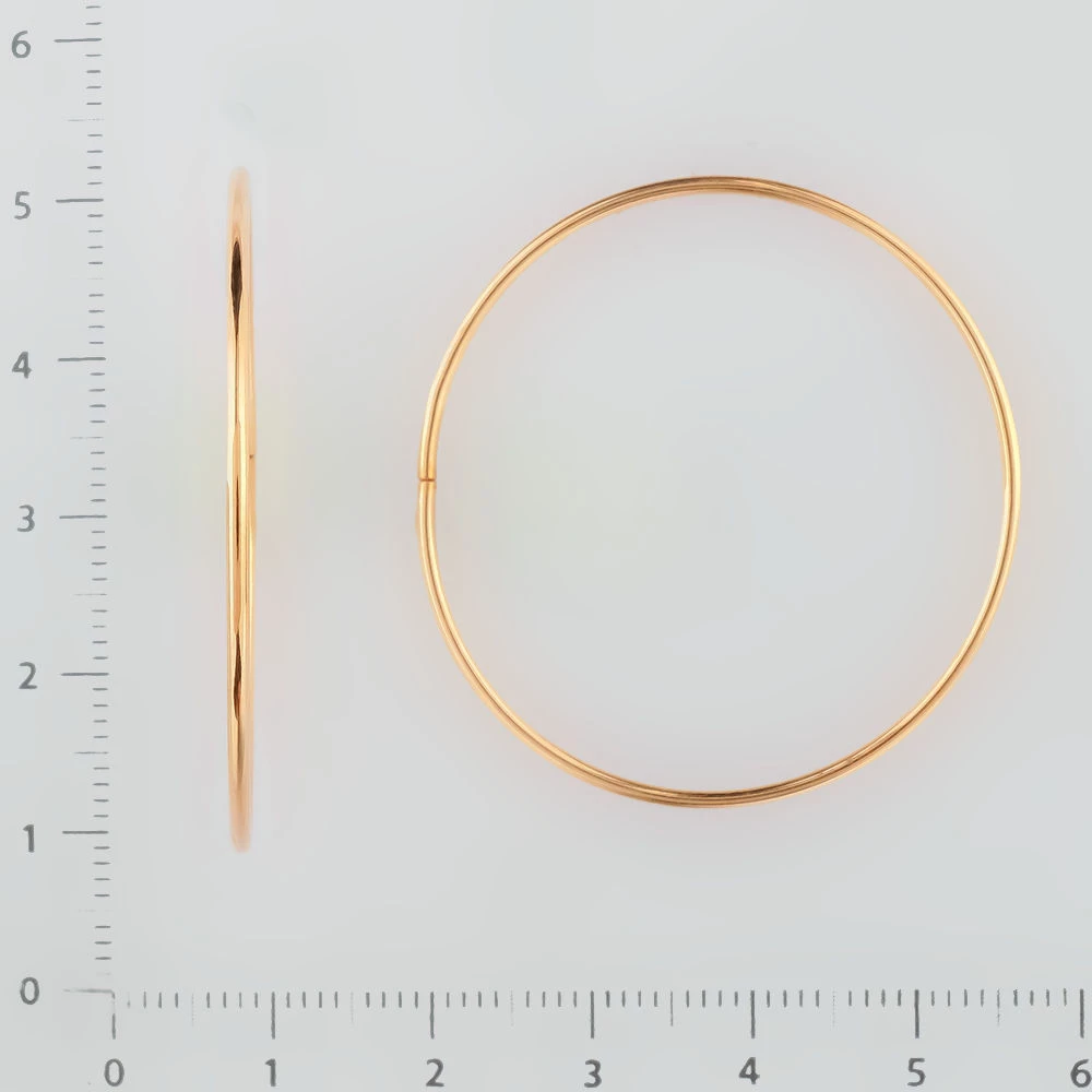 Серьги конго из красного золота 585 пробы