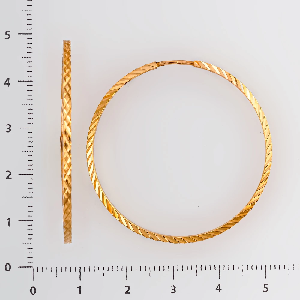 Серьги конго из красного золота 585 пробы