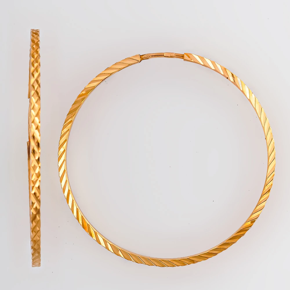 Серьги конго из красного золота 585 пробы