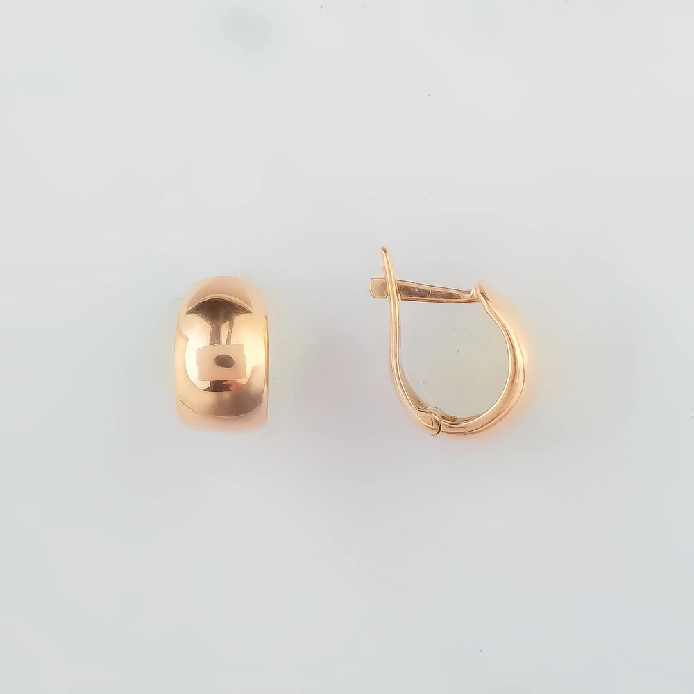 Серьги конго из красного золота 375 пробы