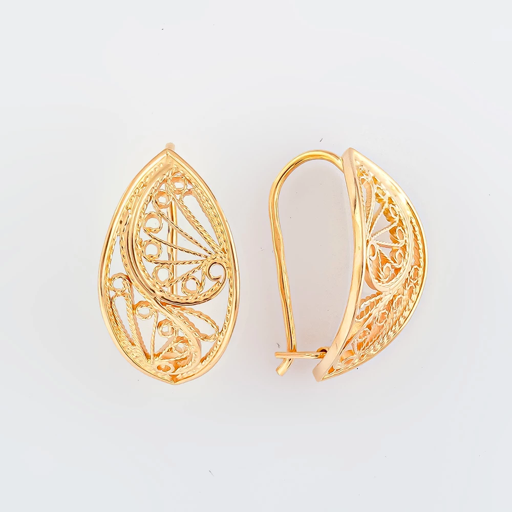Серьги из красного золота 585 пробы