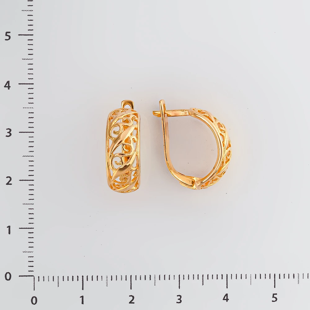 Серьги из красного золота 585 пробы